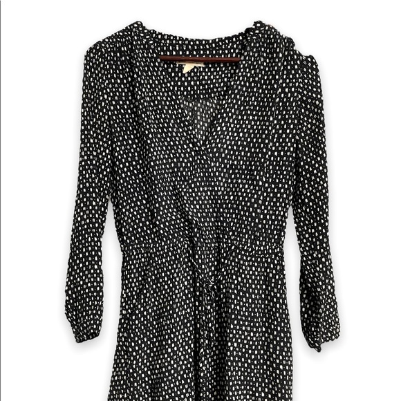 MOVING-SALE Mango wrap dress geometric pattern size 4 - Picture 1 of 5